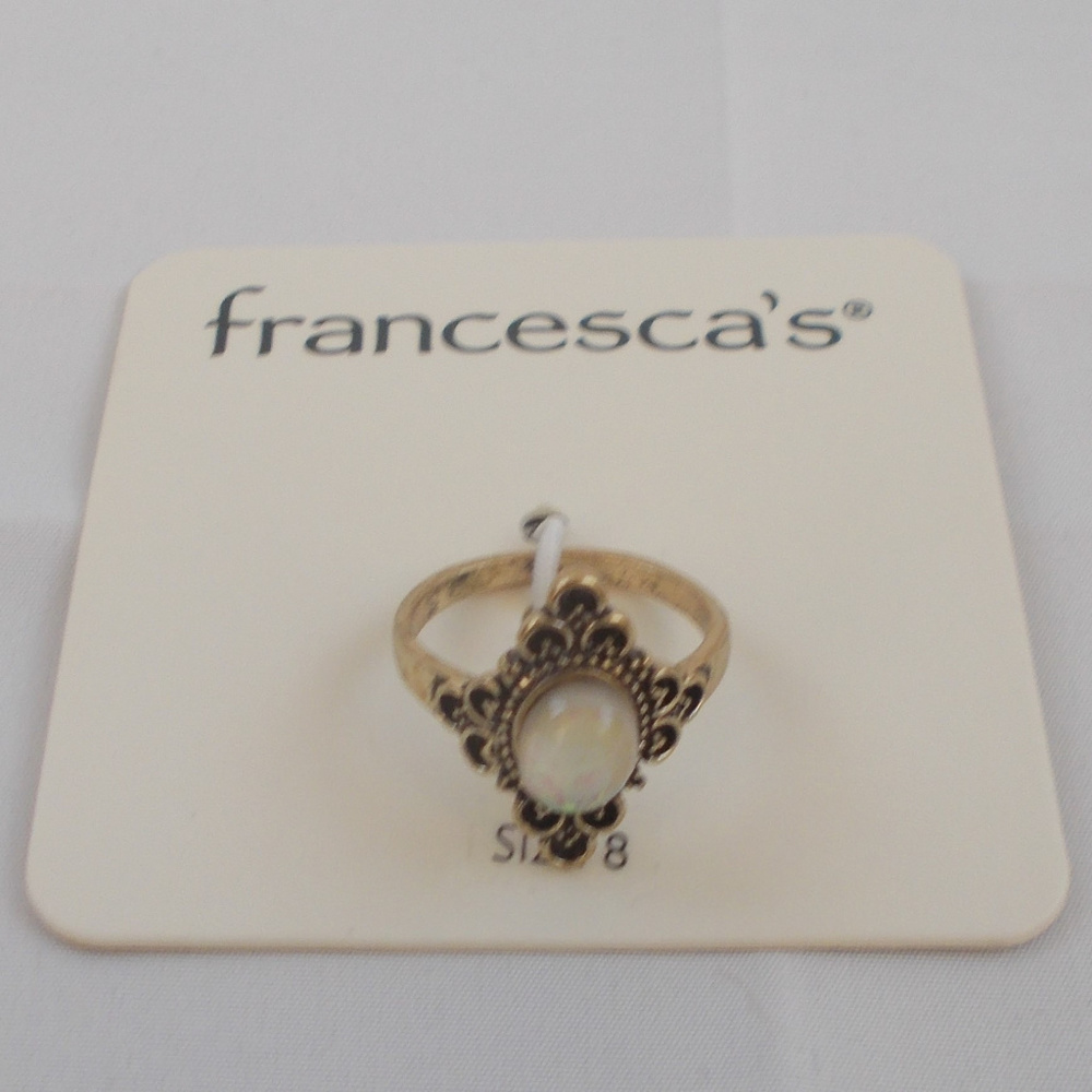 Francesca's BOHO Ring Pale Pink Stone Size 8